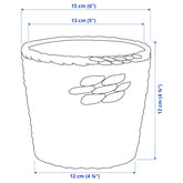 DRUVFLADER Plant pot, water hyacinth/grey 12 cm